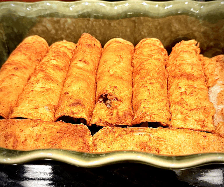 Vegan “Chicken” Enchiladas with Mushrooms and Cheese